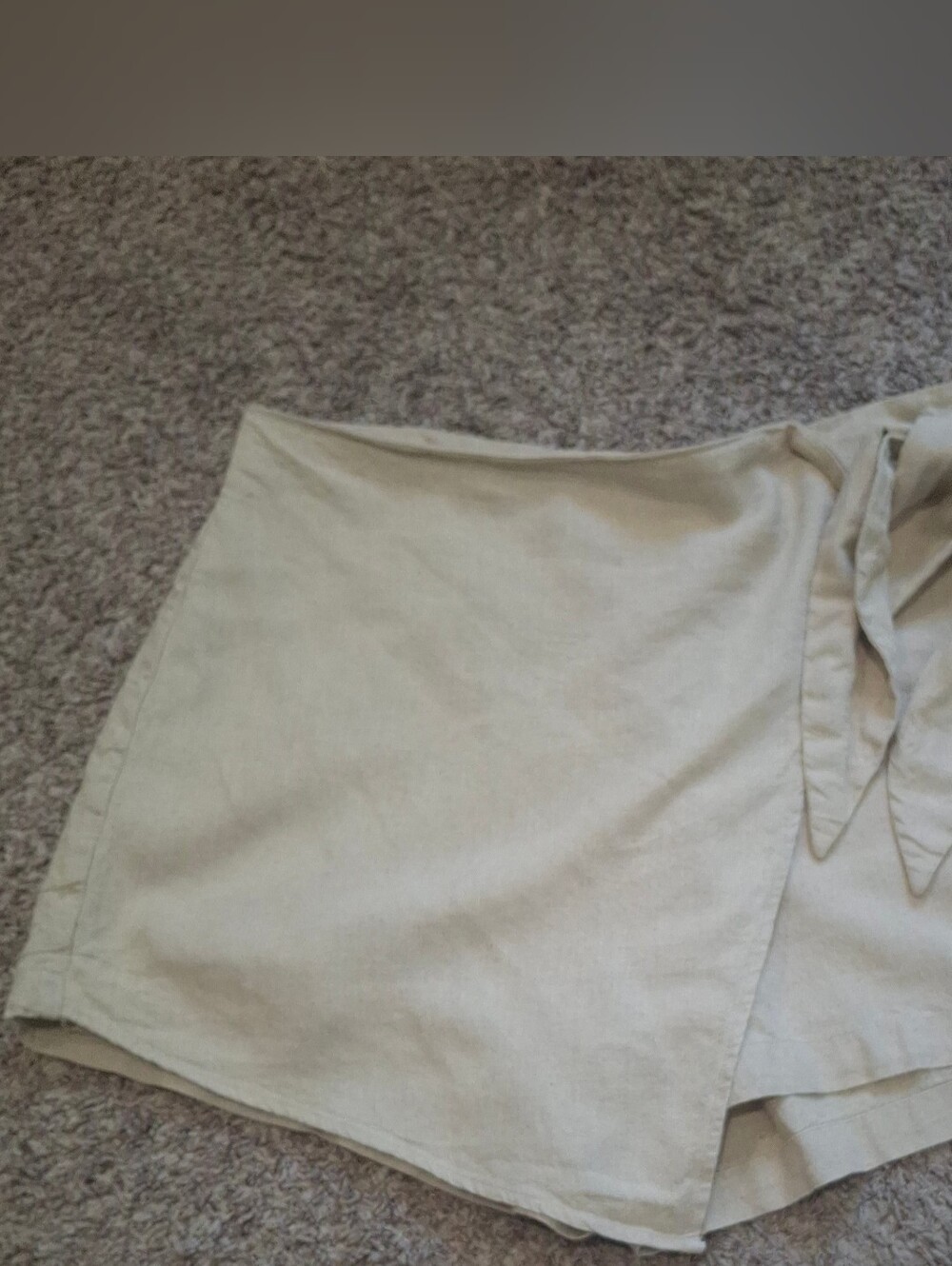 a new day Womens Beige Linen-Blend Skort Size 16 New